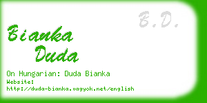 bianka duda business card